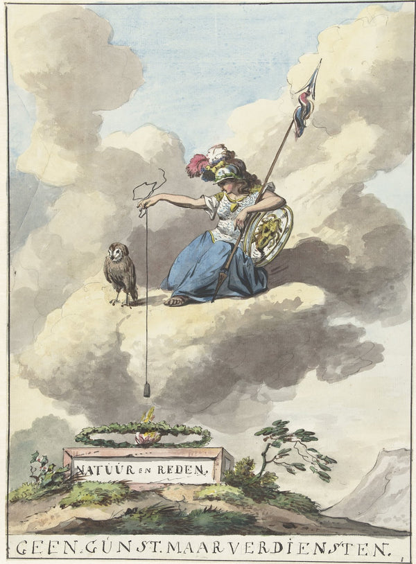 Ontwerp voor de decoratie Kunsten en Wetenschappen op de Noordermarkt 1795
