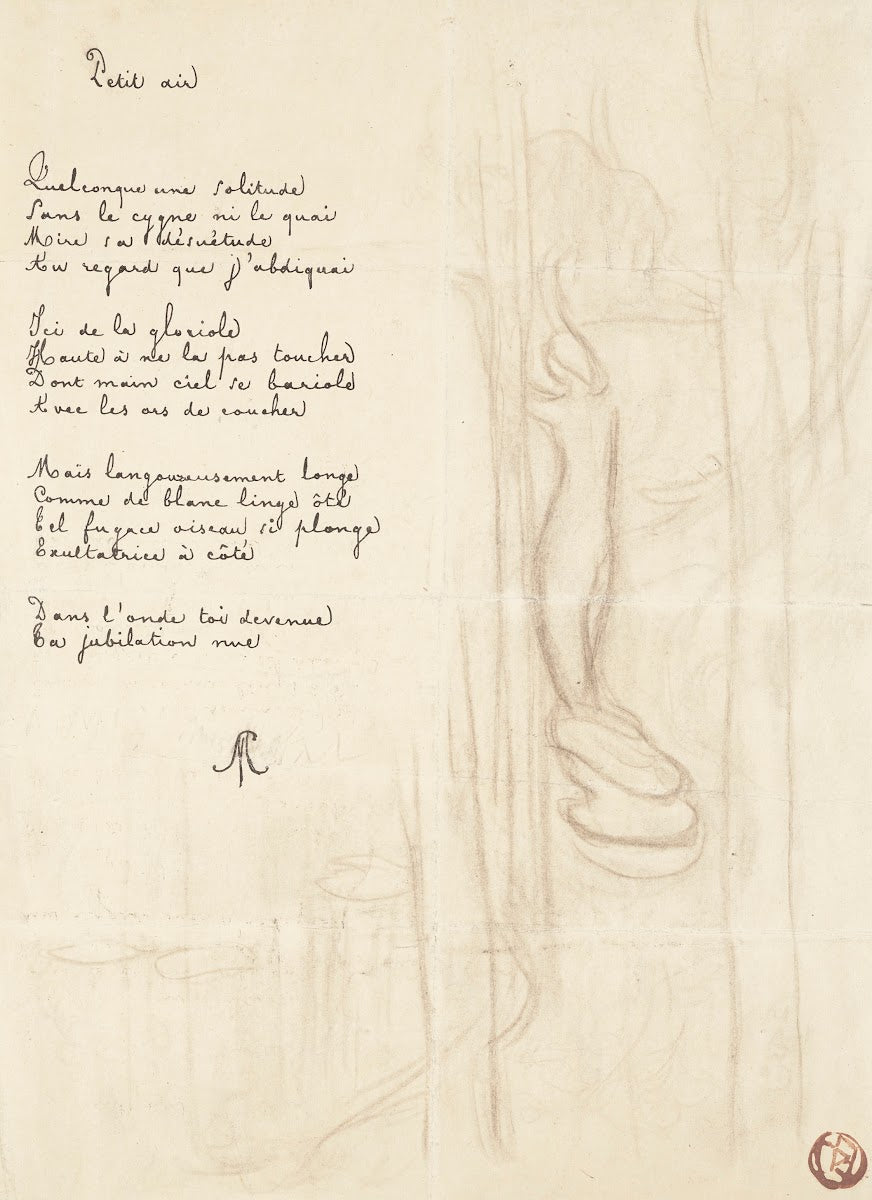 Esquisse de lencadrement lithographié pour Petit air de Stéphane Mallarmé 1894