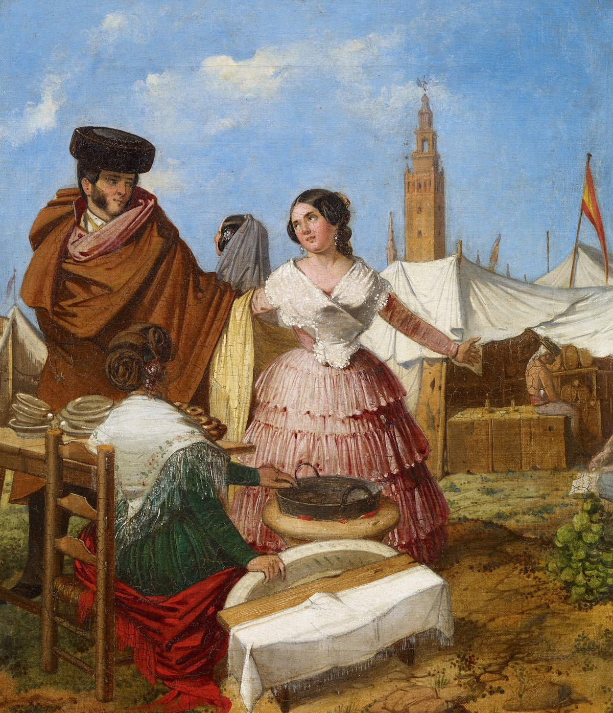 Courting at a Ring Shaped Pastry Stall at the Seville Fair 1852