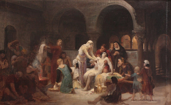 Sainte Elisabeth de Hongrie soignant les malades ca 1883