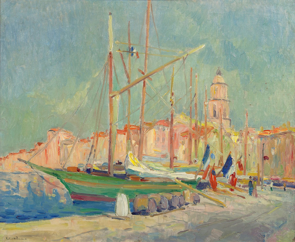 Bateaux pavoisés dans le port de Saint Tropez 1935 1936