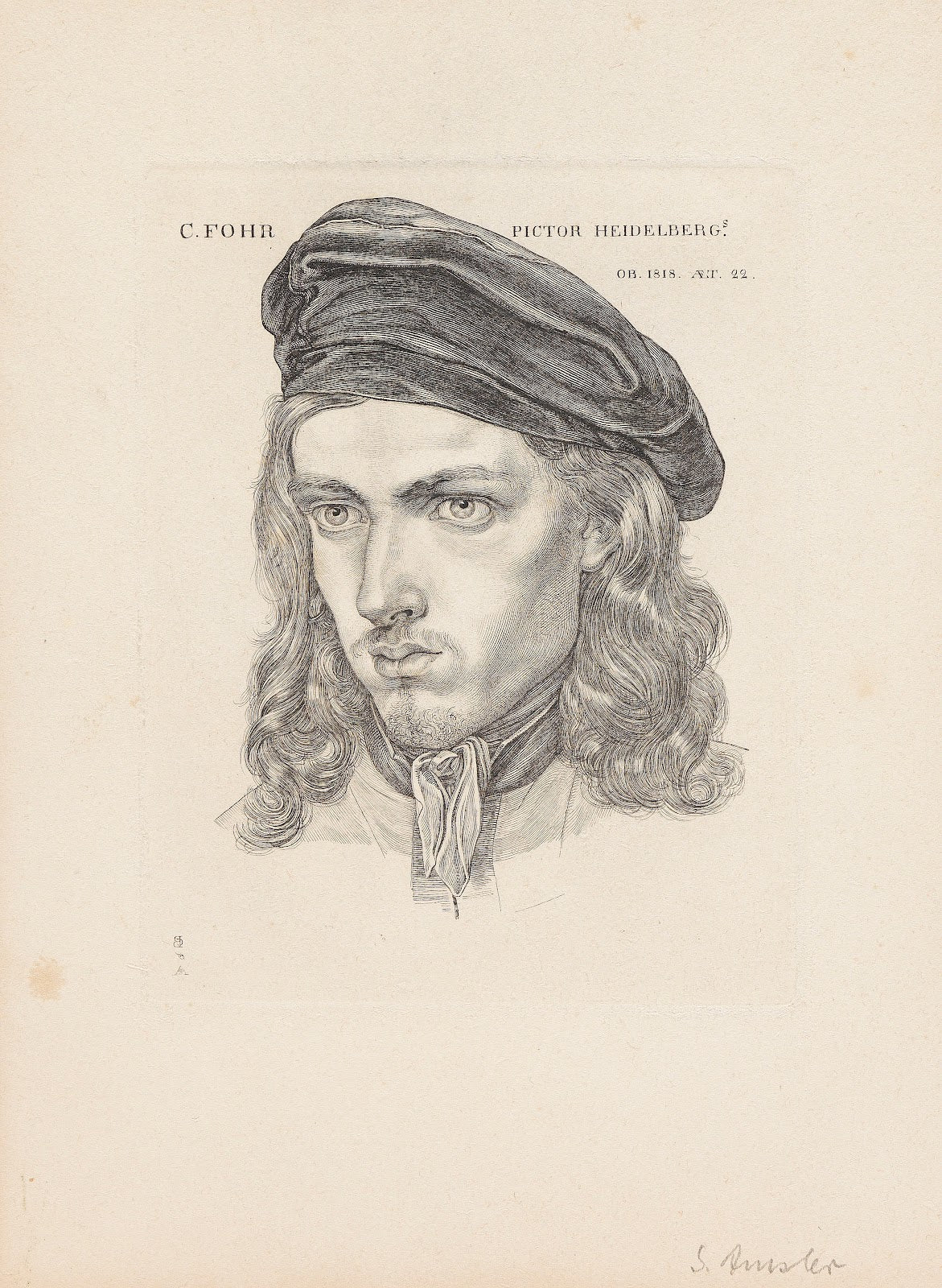 Bildnis des Malers Carl Philipp Fohr 1818