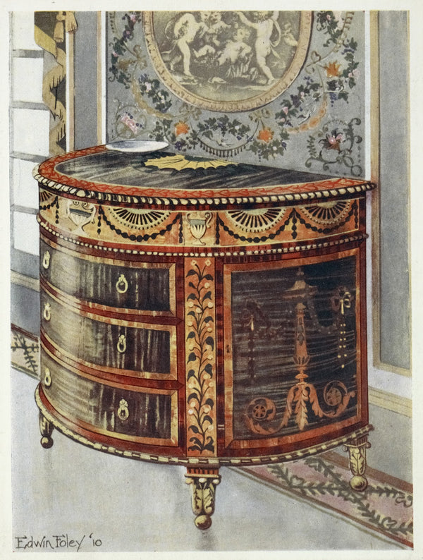 Inlaid satinwood commode 1910 1911