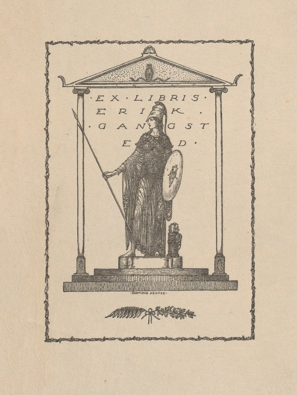 Ex libris Erik Gangsted 1912