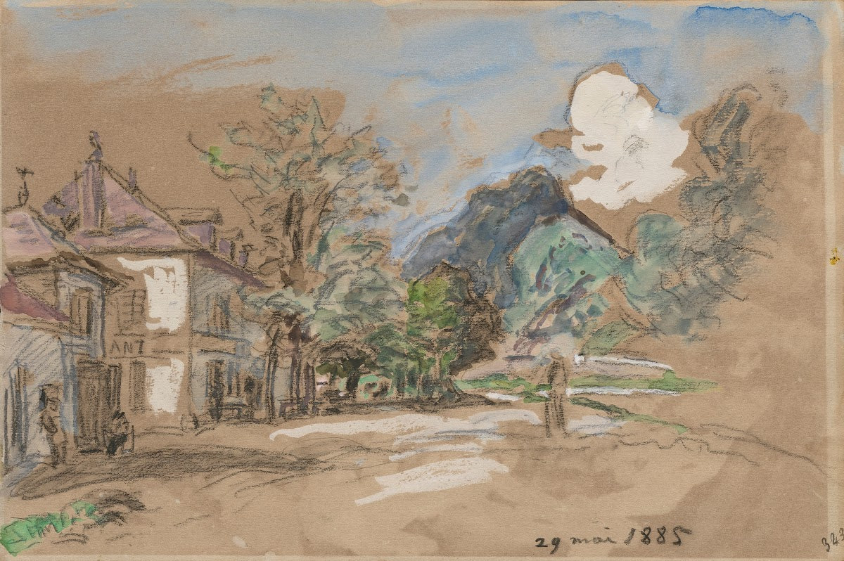 Le Village de Fontaine avec vue sur le Néron 1885