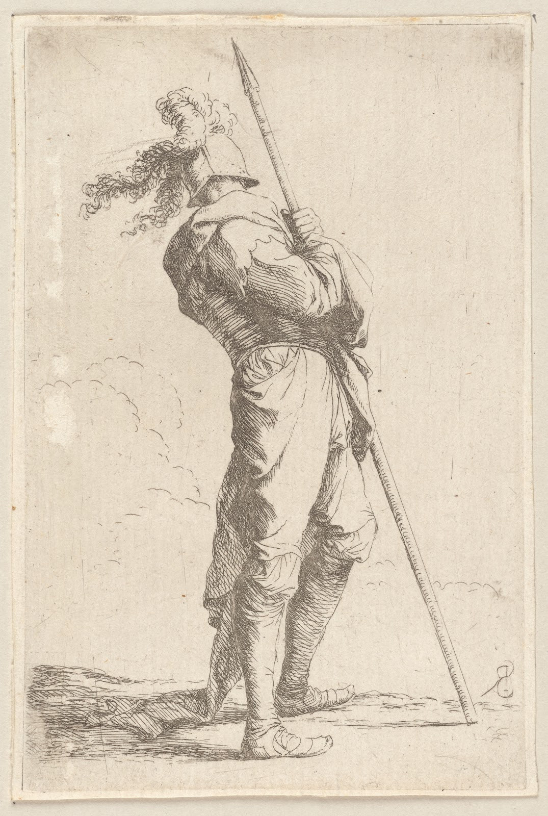 Soldier Holding His Lance with Both Hands 1656 1657