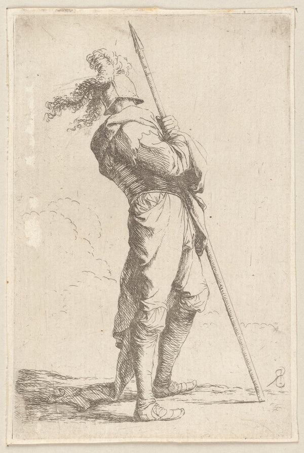 Soldier Holding His Lance with Both Hands 1656 1657