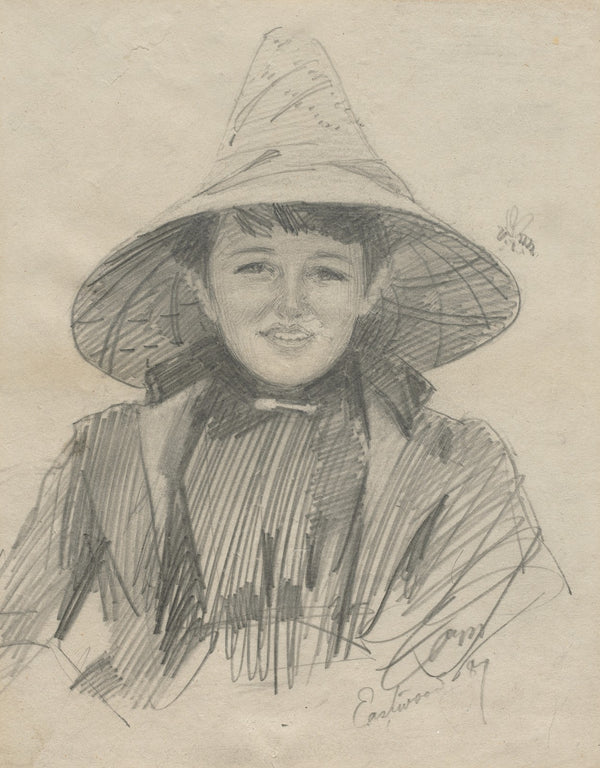 Ada Lymon Woman in a Large Hat 1887