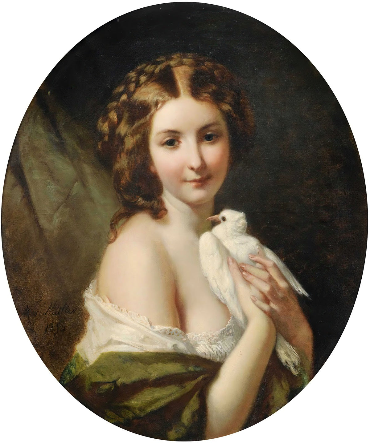 Young Lady With a Dove 1854