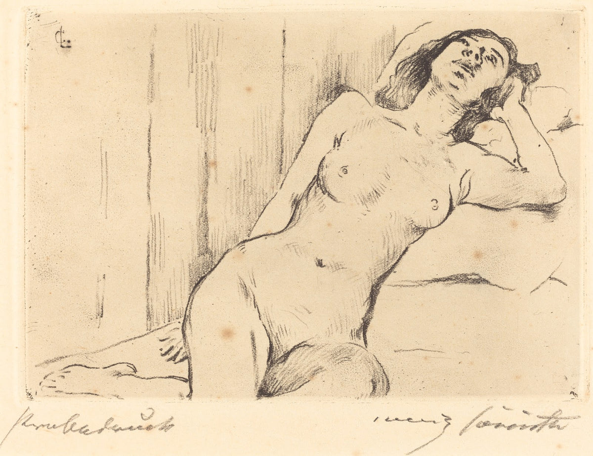 Reclining Female Nude Ruhende Dreiviertel Akt 1911