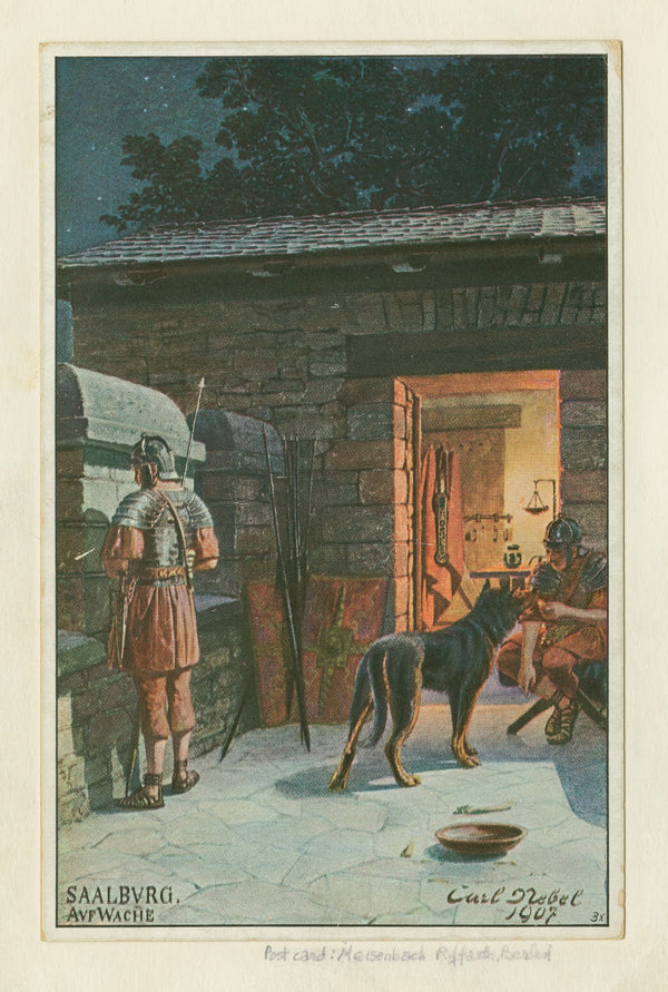 Saalburg Auf Wache on guard 1907