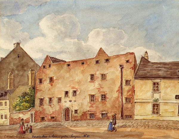 Das alte Haus in der Grünen Thorgasse Nr 80 in Wien Rossau 1858