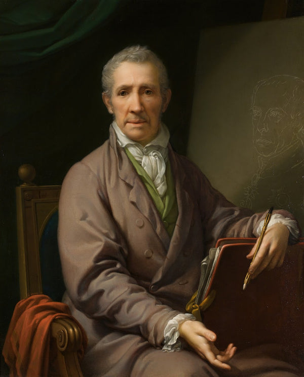 Selbstbildnis an der Staffelei 1828