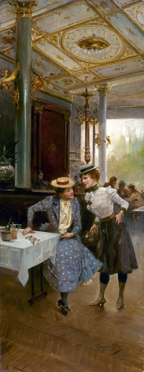 Femmes au café 1900
