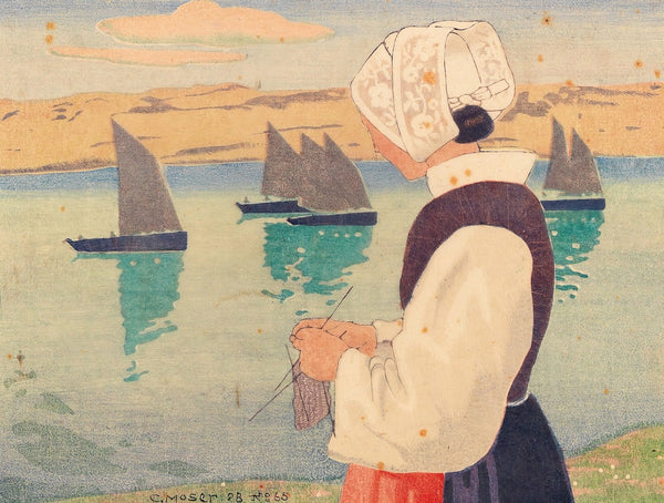 Strickende Bretonin 1926