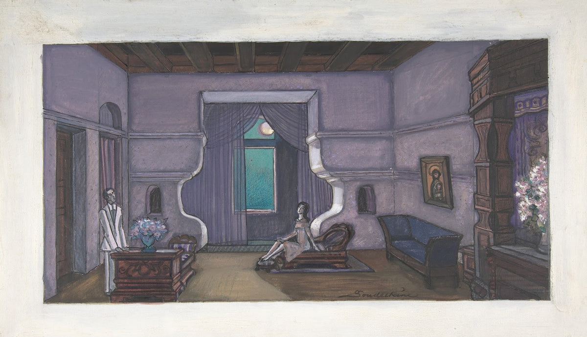 Stage design for Nikita Balieffs theatrical company called Chauvre Souris New Yo
