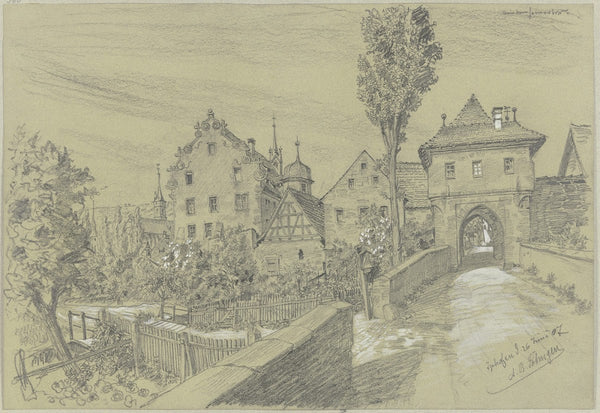 Das Mainbernheimer Tor in Iphofen 1907