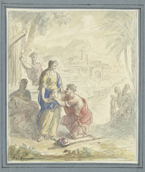 Rebekka en Eliëzer aan de bron 1677 1755