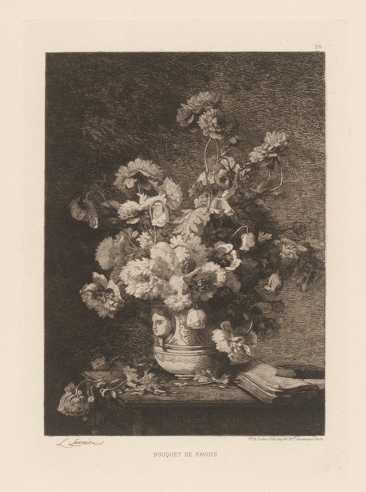 Bouquet de pavots 1880