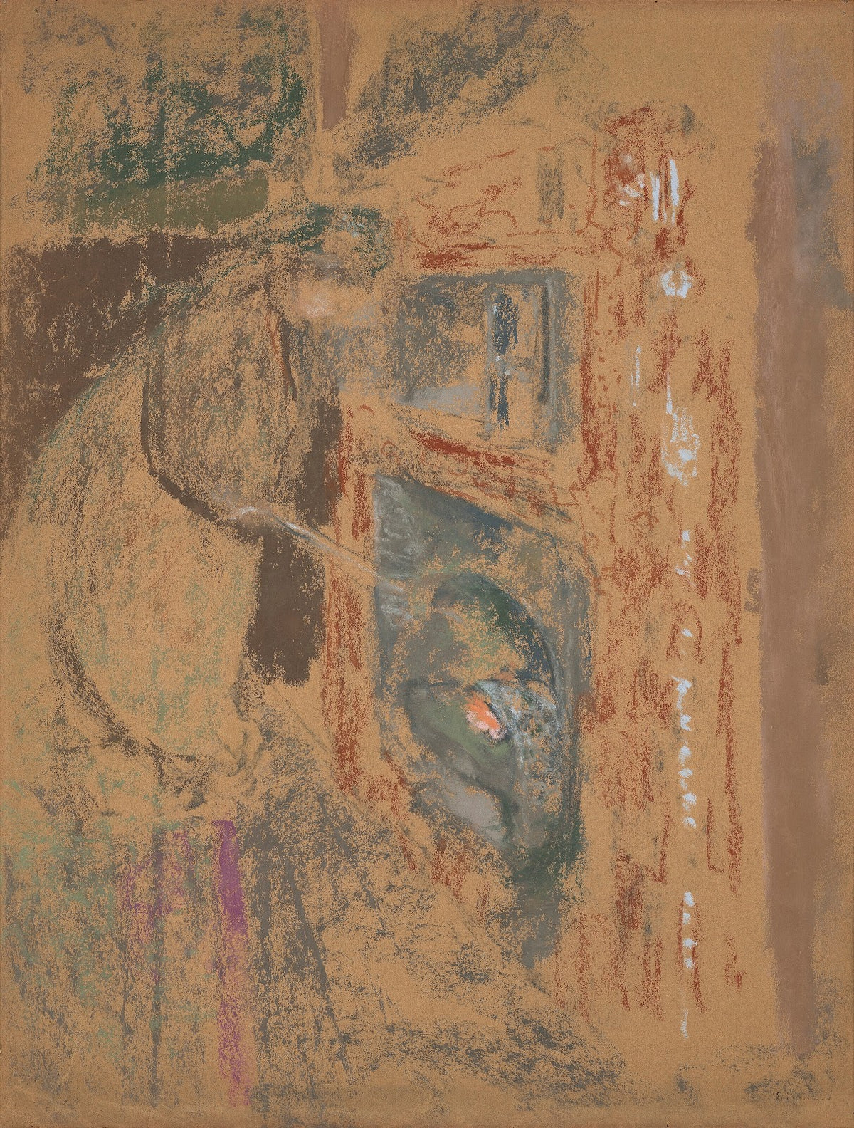 Madame Vuillard devant la cheminée circa 1918