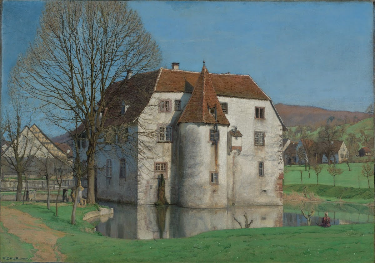 Ansicht von Schloss Reichenstein bei Inzlingen ca 1904
