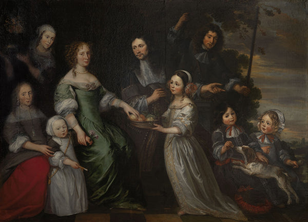 Portrait of Albert de Grass and Marie Anne Pardo with their Family circa 1668