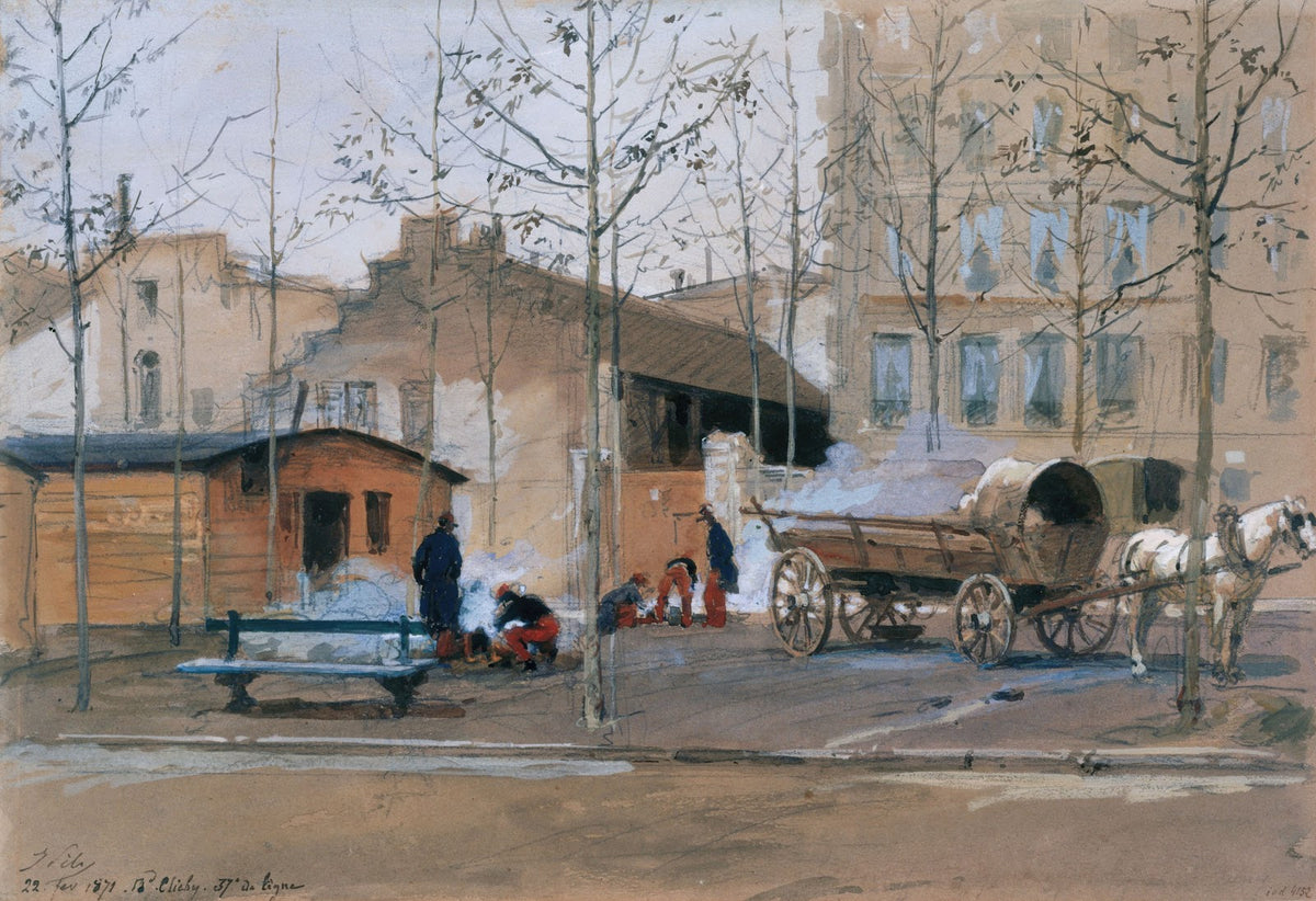 Soldats du 37e de Ligne boulevard de Clichy 1871