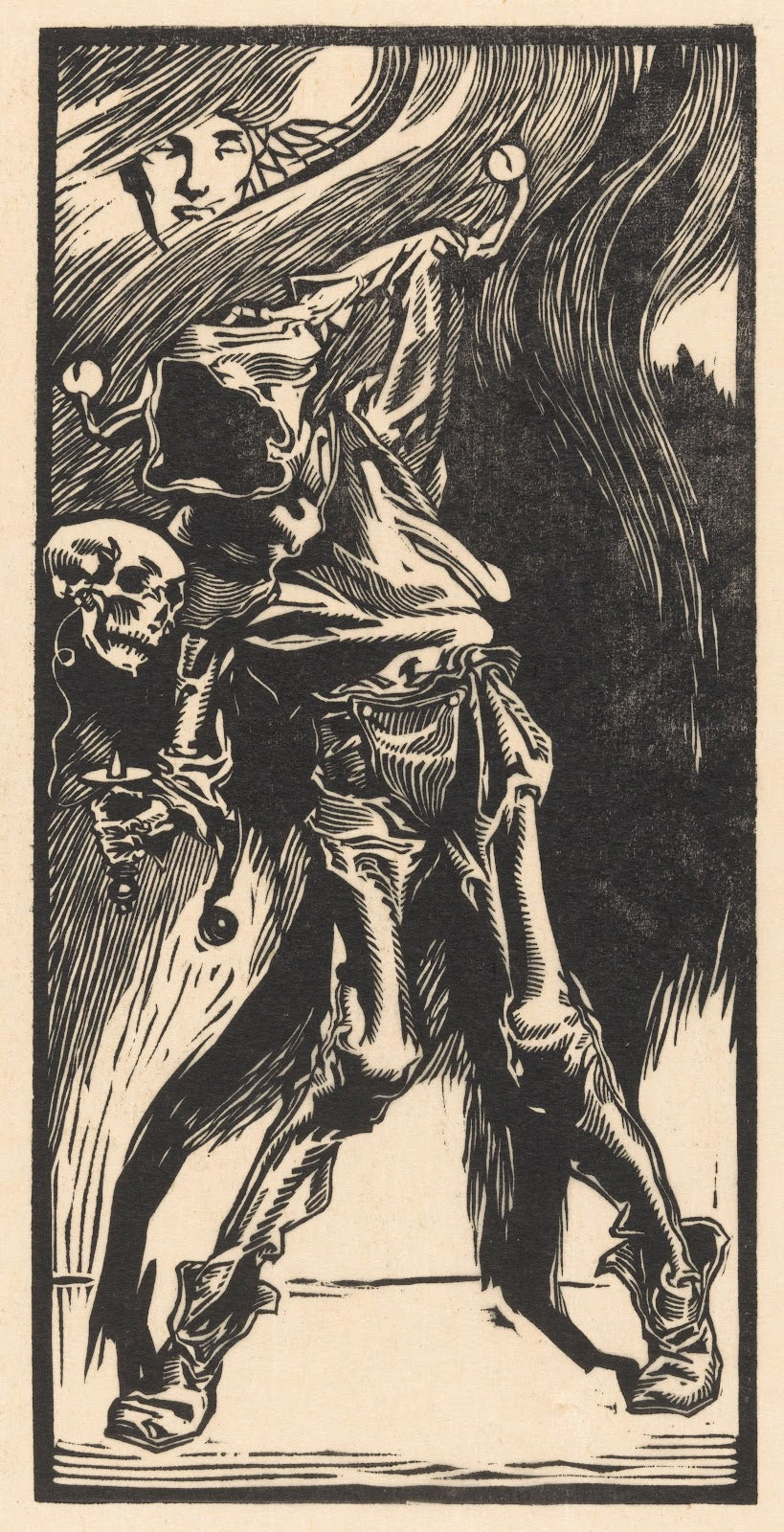 De Dood als harlekijn bilboquet spelend 1881 1934