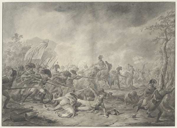 Gevangenneming van de Russische generaal Hermann tijdens de slag bij Bergen 1799