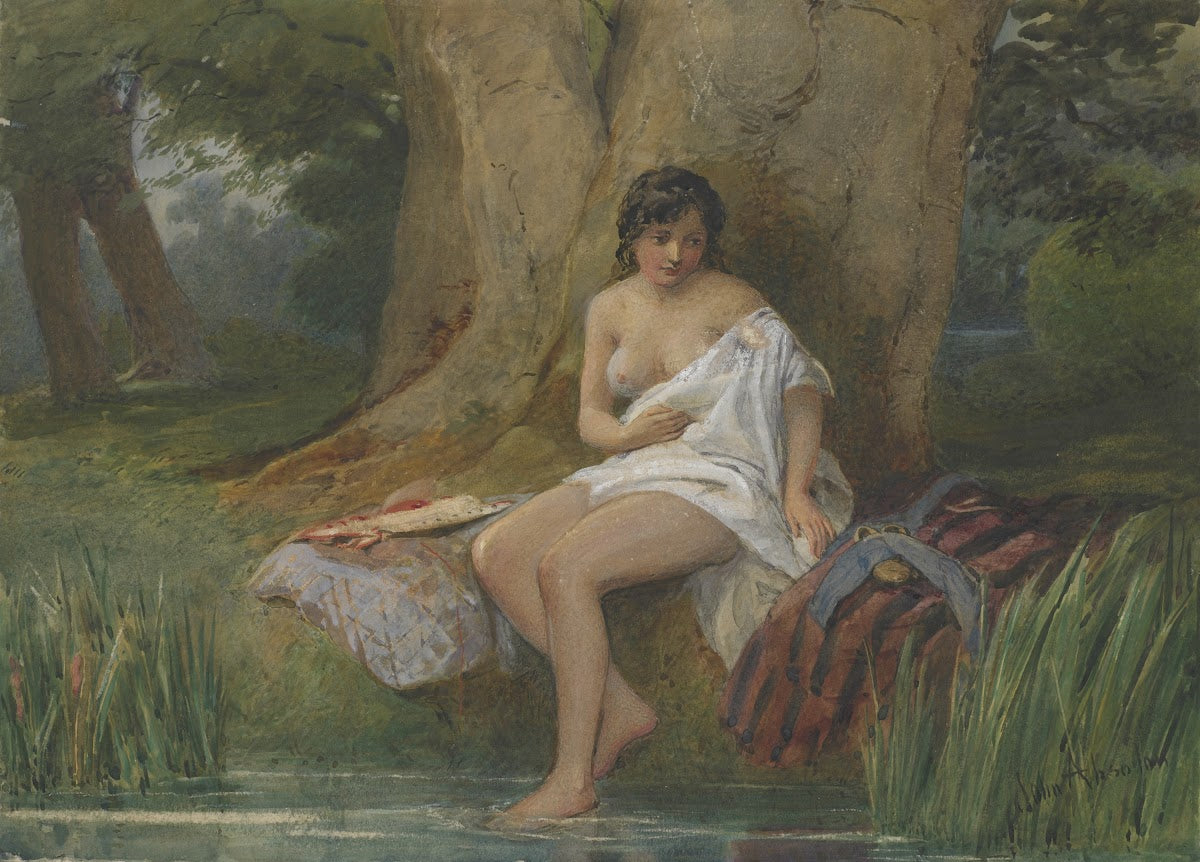 Woman bathing