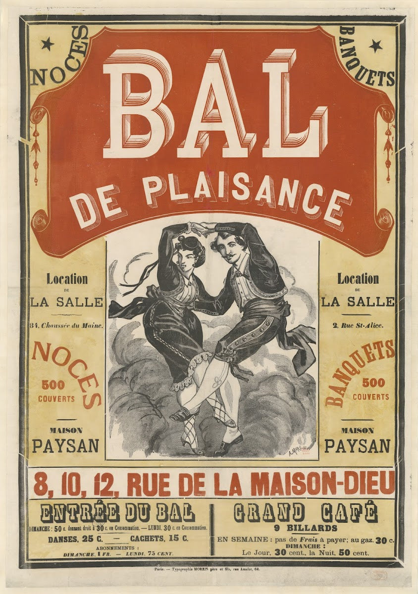 Noces Banquets Bal de plaisance 1872