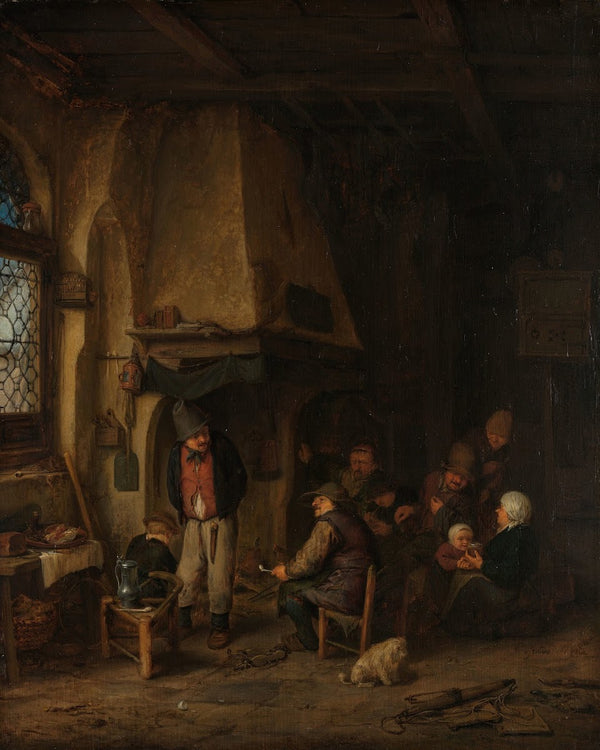The Skaters Peasants in an Interior c 1656
