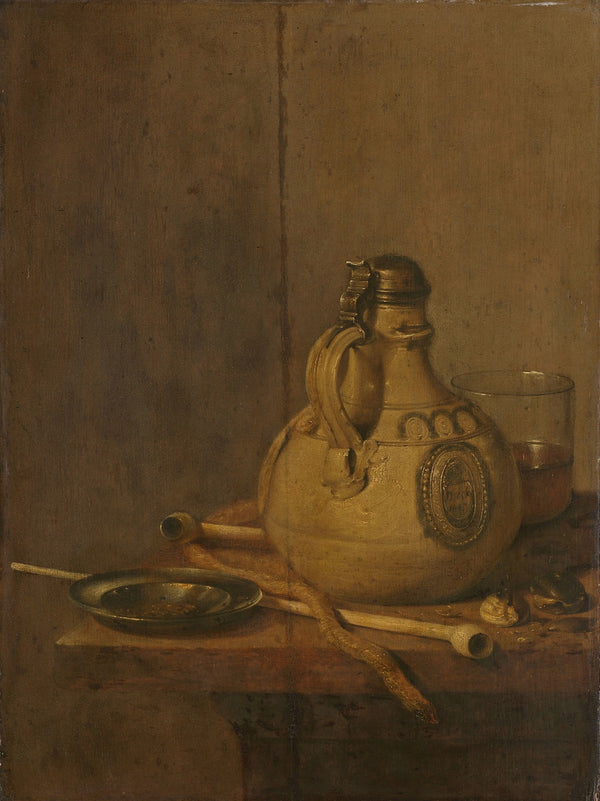 Still Life with Stoneware Jug and Pipes 1647