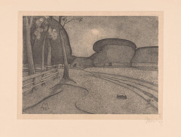 Landschap met boerderij Avond 1893