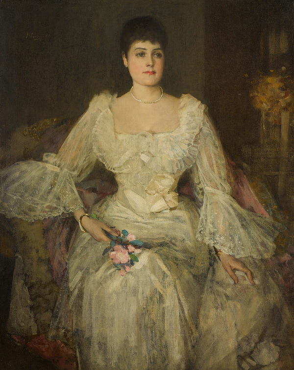 A lady in white A portrait of Lady Lyle 1895