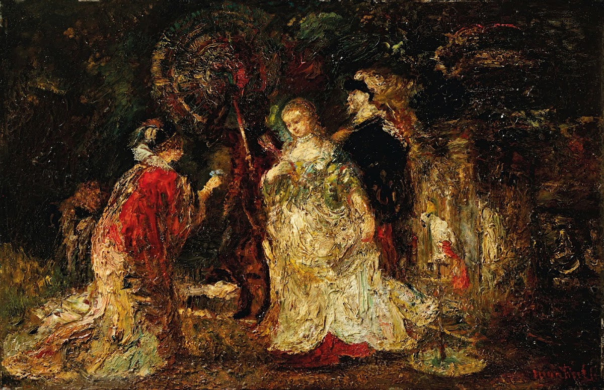 Elegant women in a park