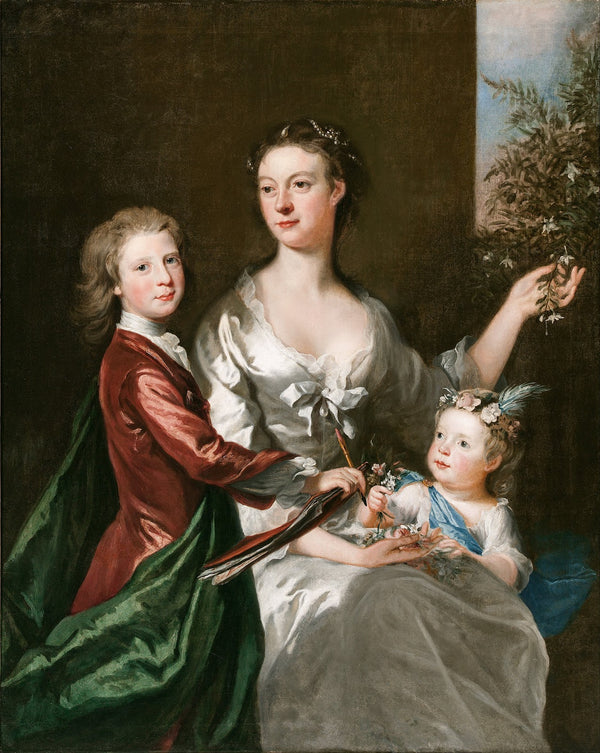 The artists wife Susanna son Anthony and daughter Susanna circa 1728