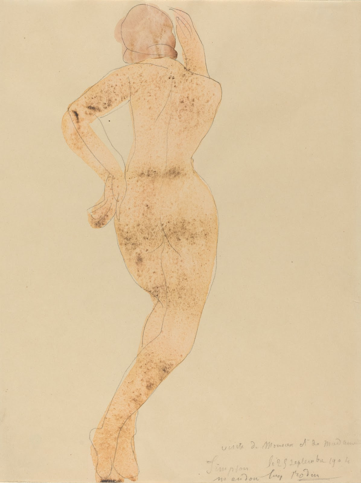 Rear View of Female Figure in Action 1904