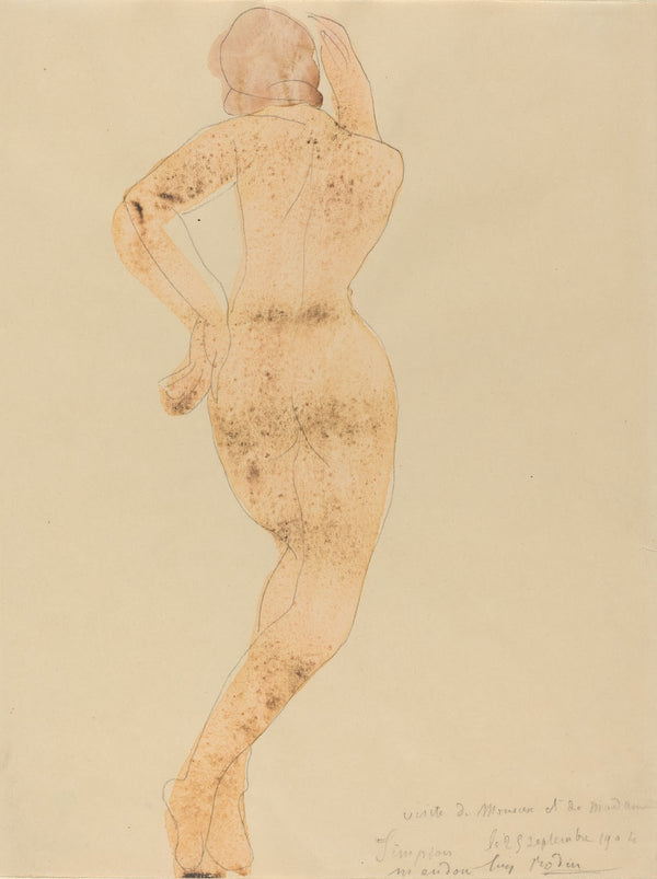 Rear View of Female Figure in Action 1904