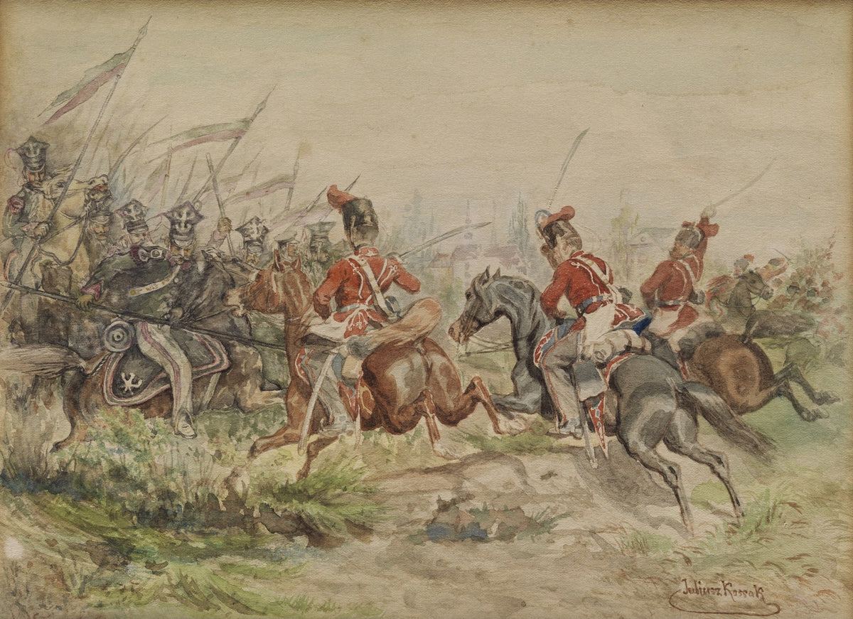 Polnische Soldaten im Kampf