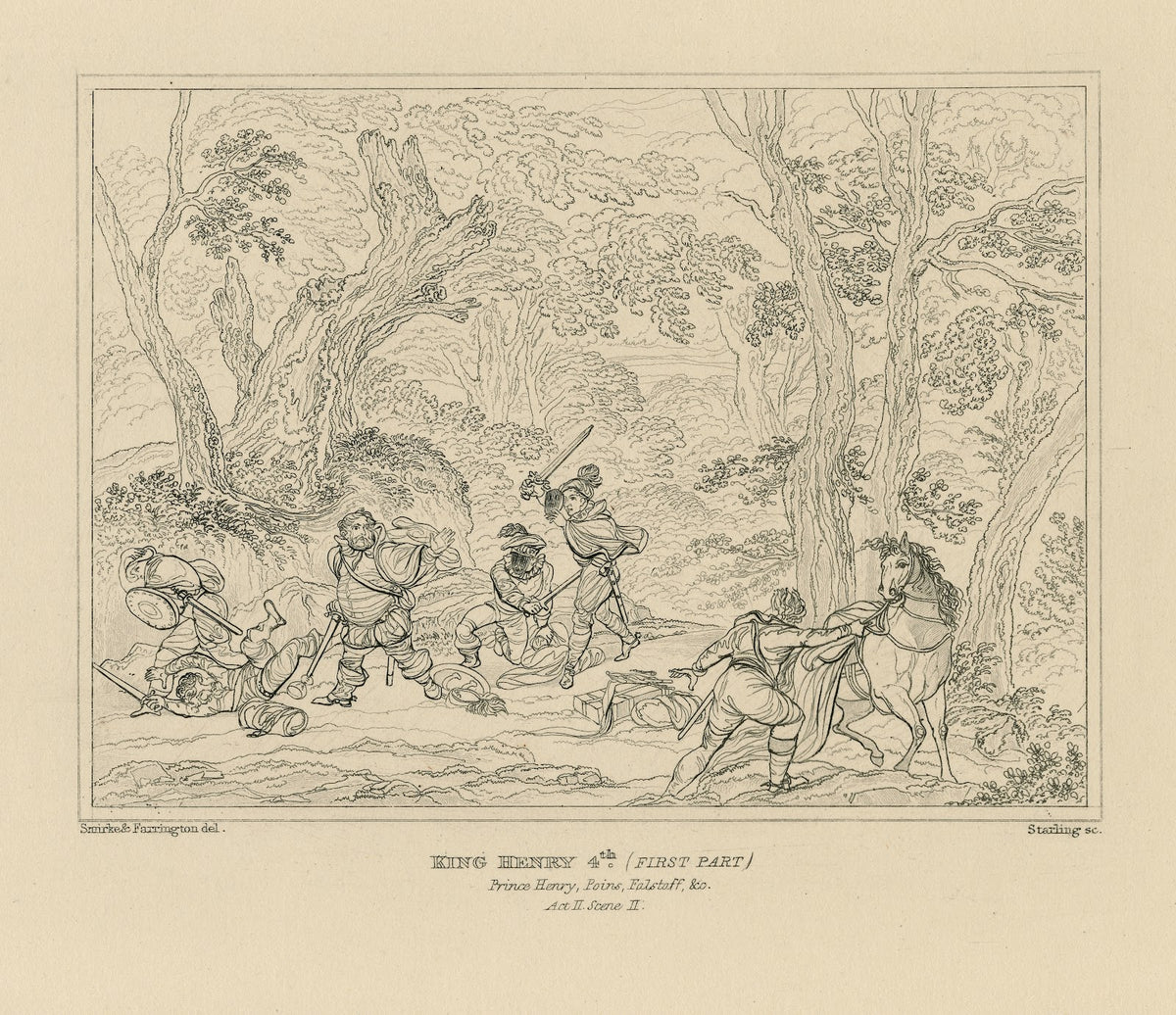 King Henry 4th first part Prince Henry Poins Falstaff c act II scene II 19th cen