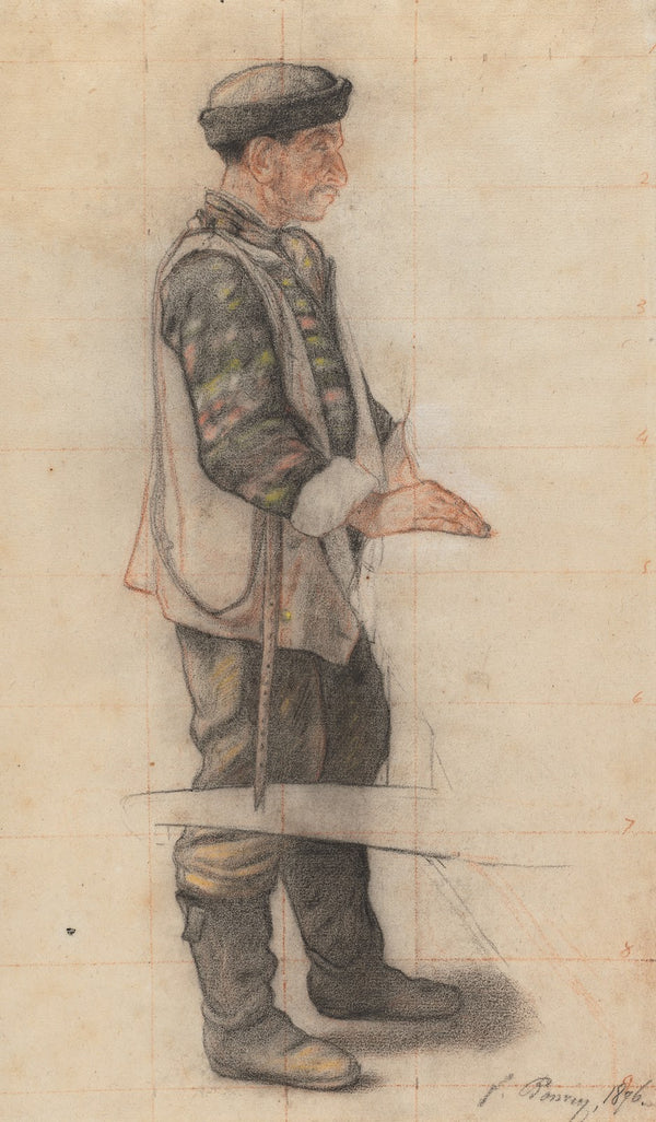 The Stretcher Bearer Study for Le Couvreur tombé 1876