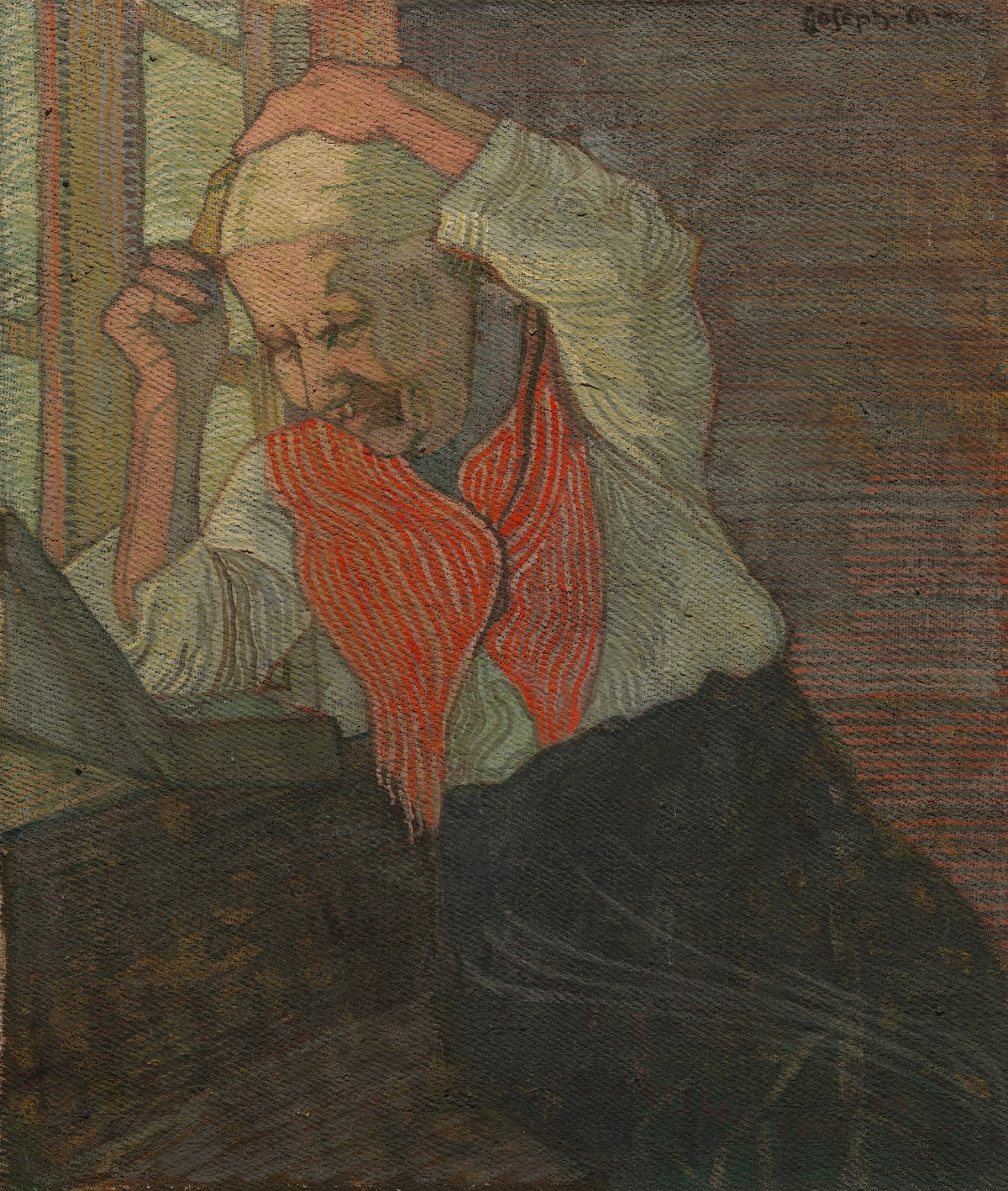 Woman Combing her Hair