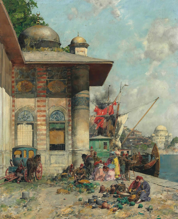 Market Day A Capriccio Of The Old City Shores Constantinople 1883