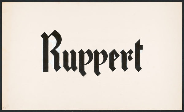 Typographical studies for Ruppert Beer 1935