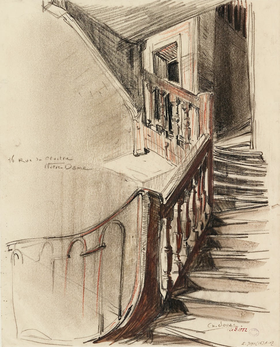 Escalier intérieur 16 rue du Cloître Notre Dame