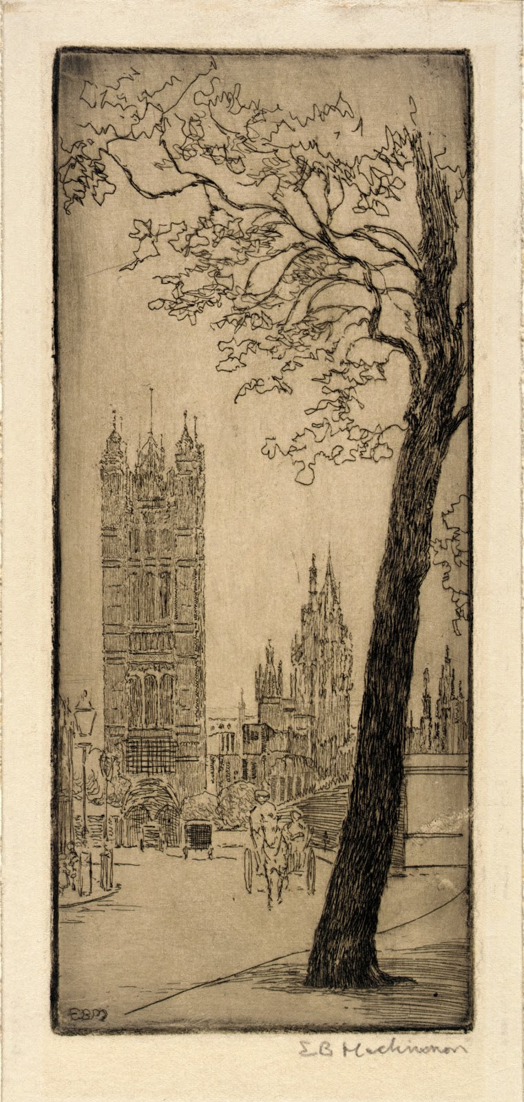 London Scene with Church