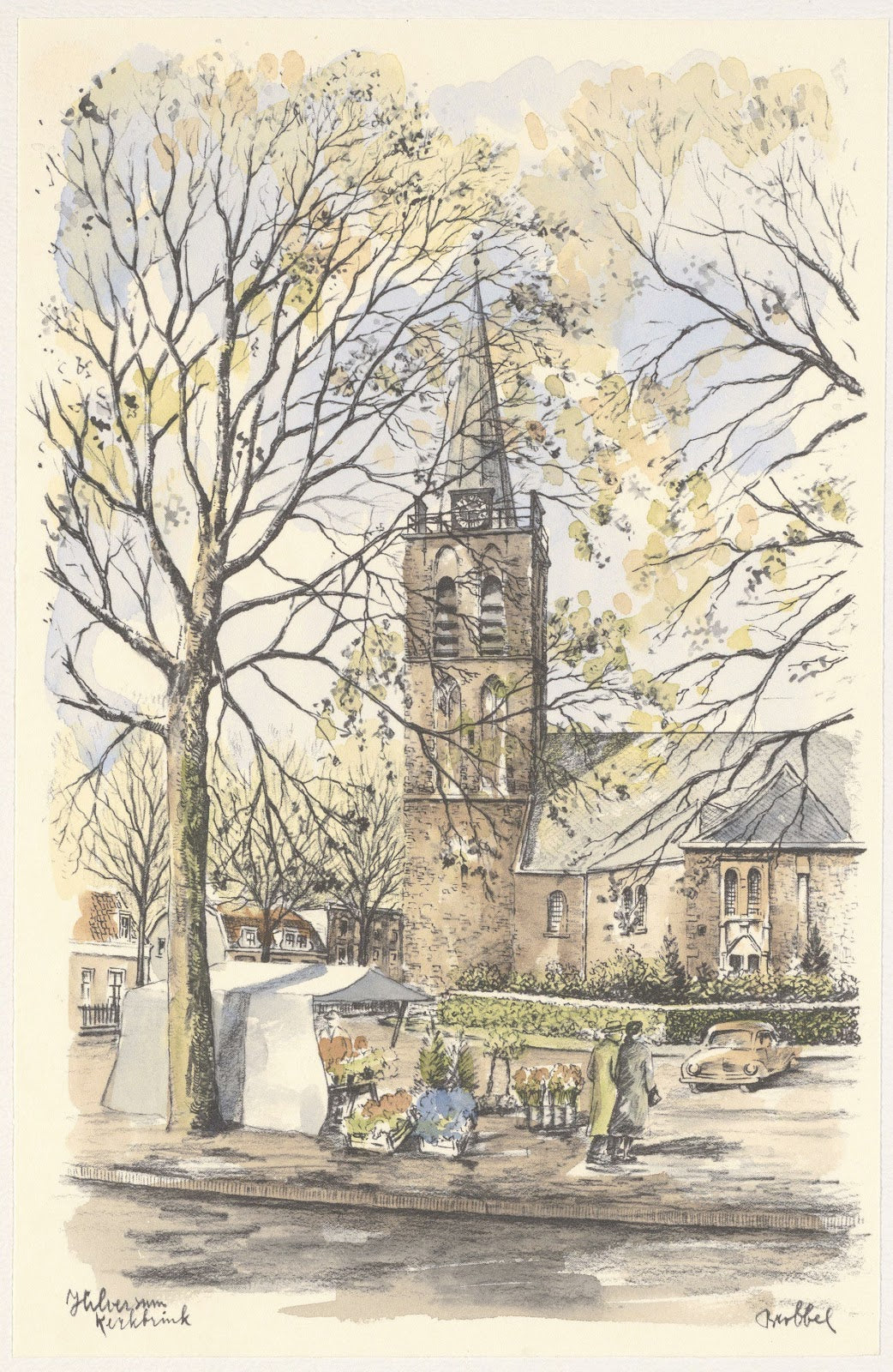 De Kerkbrink met de oude Hervormde Kerk