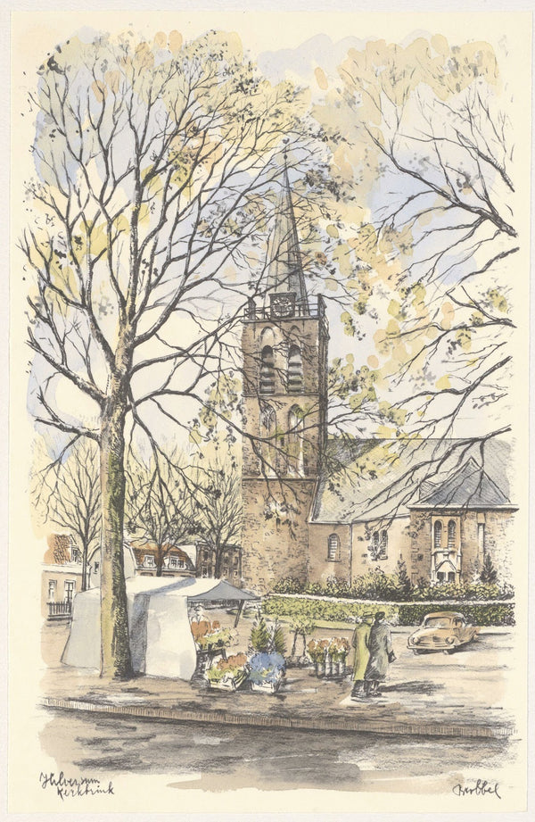 De Kerkbrink met de oude Hervormde Kerk