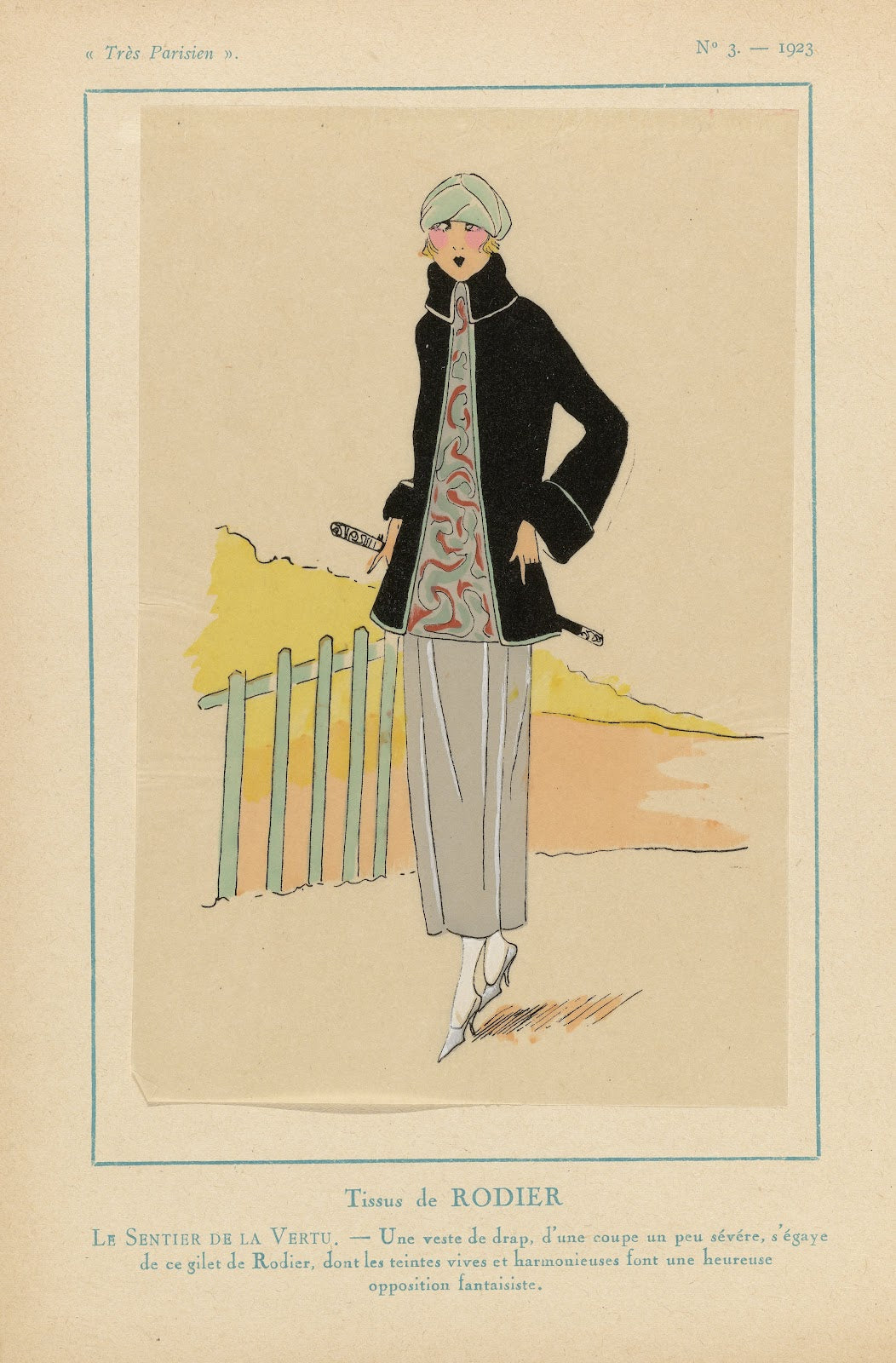 Tissus de Rodier Le Sentier de La Vertu 1923